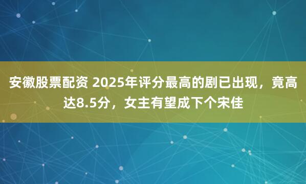 安徽股票配资 2025年评分最高的剧已出现，竟高达8.5分，女主有望成下个宋佳