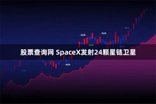 股票查询网 SpaceX发射24颗星链卫星